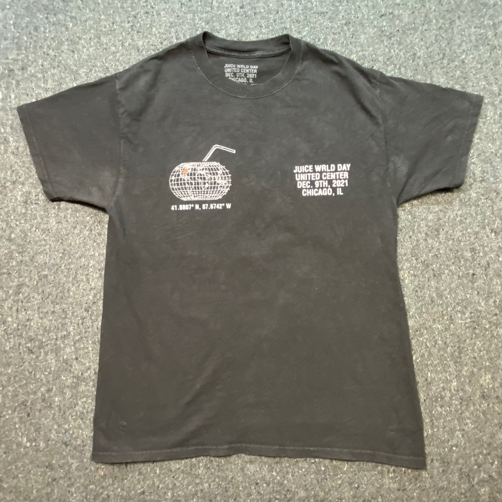Juice WRLD Day T Shirt Large L Mens Black Streetwear United Center Chicago 2021
